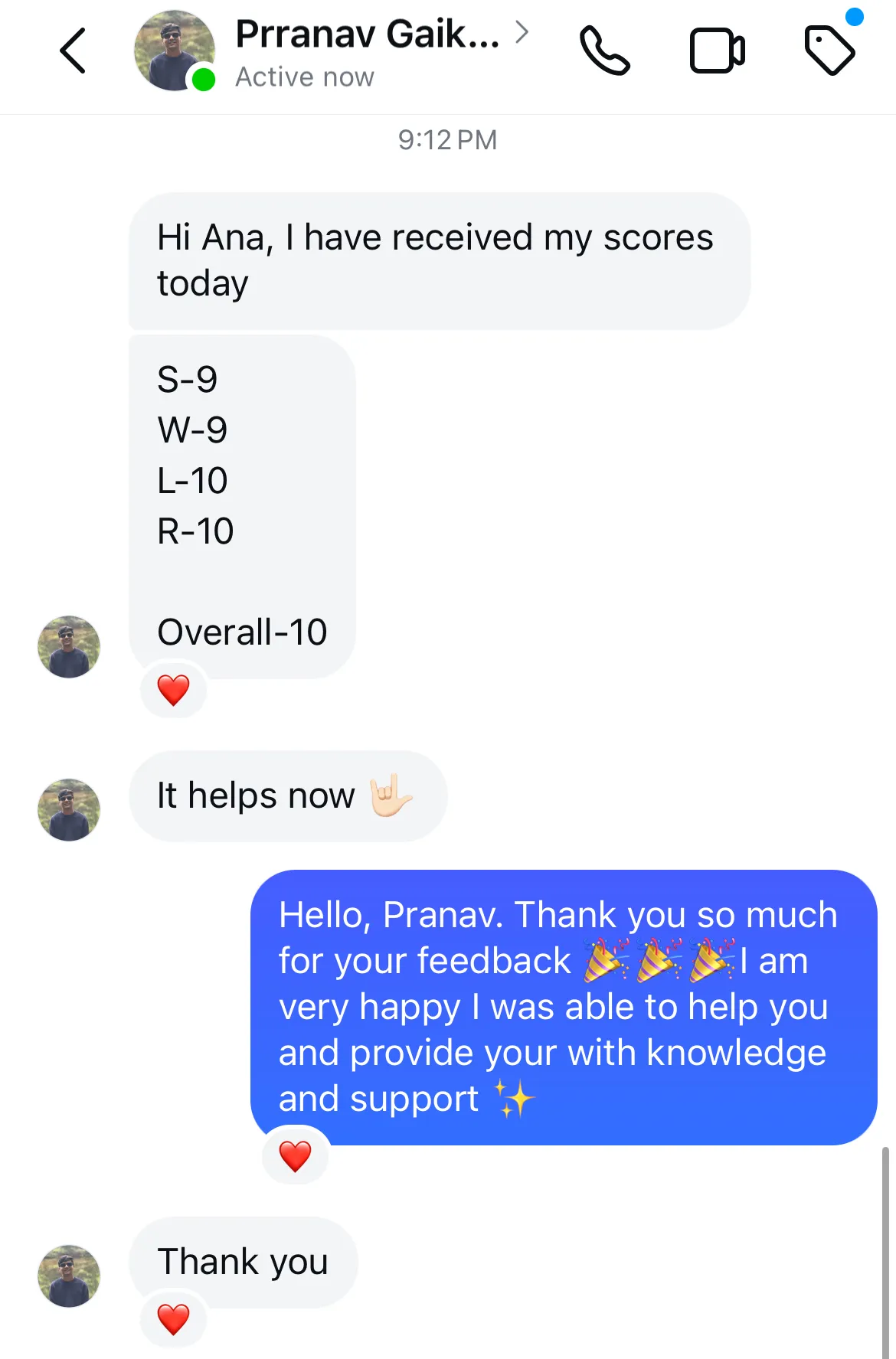 Picture of Pranavs feedback